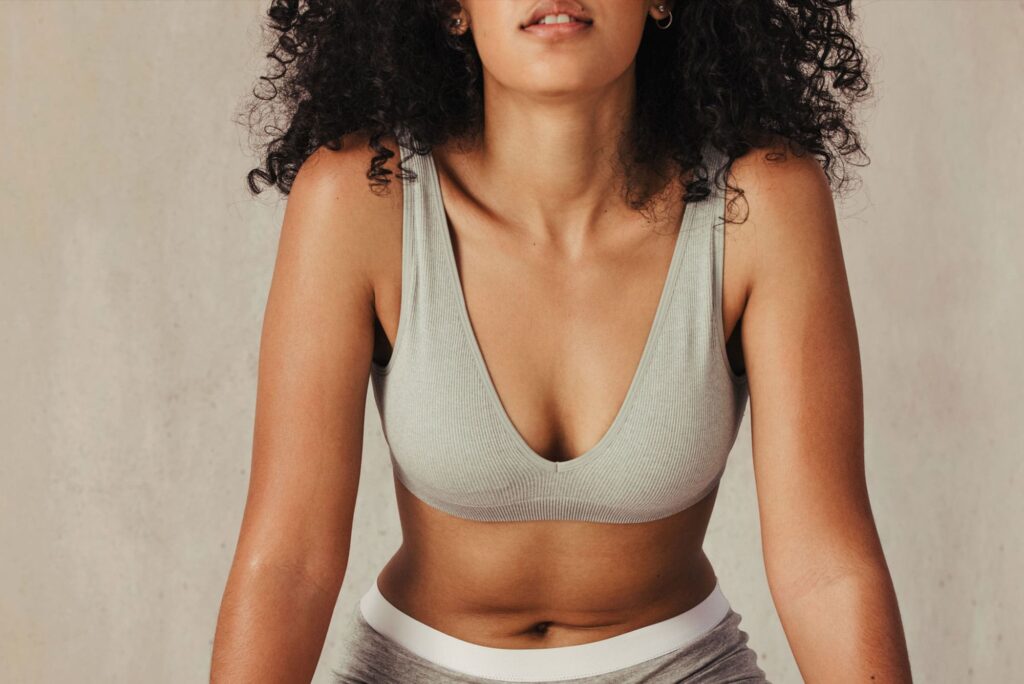 woman after her breast lift